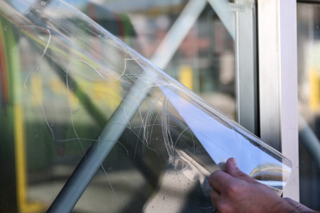 window film seismic mitigation