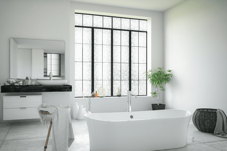 patterned window film bathroom privacy chicago